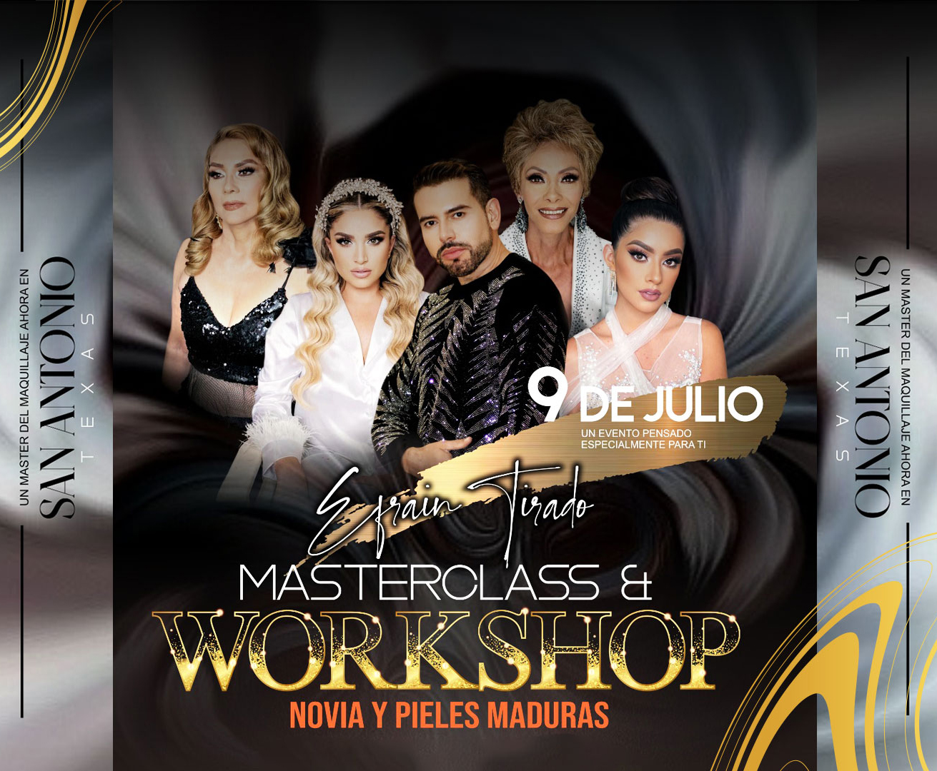 Workshop & Masterclass Novias Glam y Pieles Maduras Con Efraín Tirado